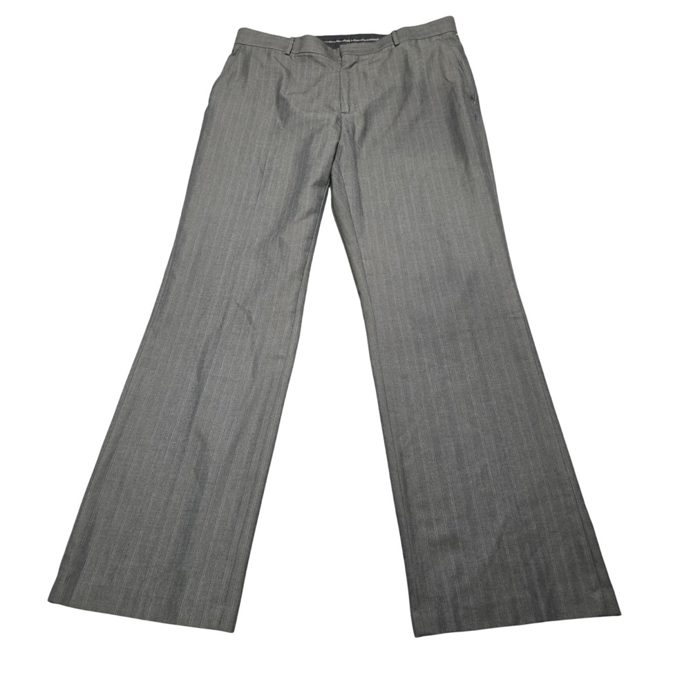 Banana Republic Dress Pants Mens 36x34 Gray Pinstripe Tailored Fit Trousers